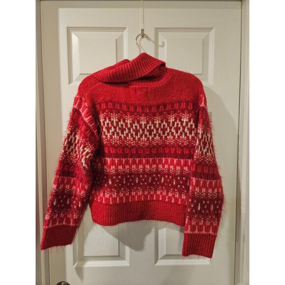Universal Thread Pink Fair Isle Turtleneck Sweater Women’s Small NWT Fall 2023 - Picture 7 of 7
